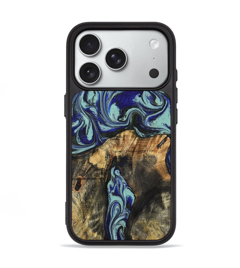 iPhone 18 Pro Wood Phone Case - Ona (Blue, 827938)