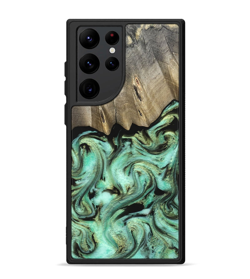 Galaxy S22 Ultra Wood Phone Case - Anya (Green, 827939)