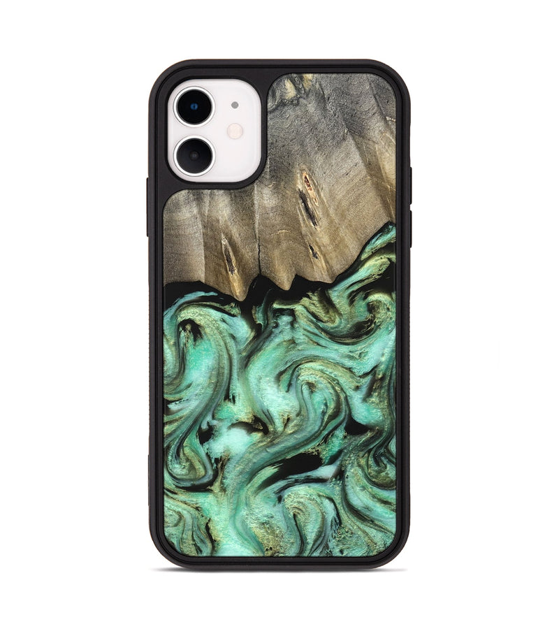 iPhone 11 Wood Phone Case - Anya (Green, 827939)