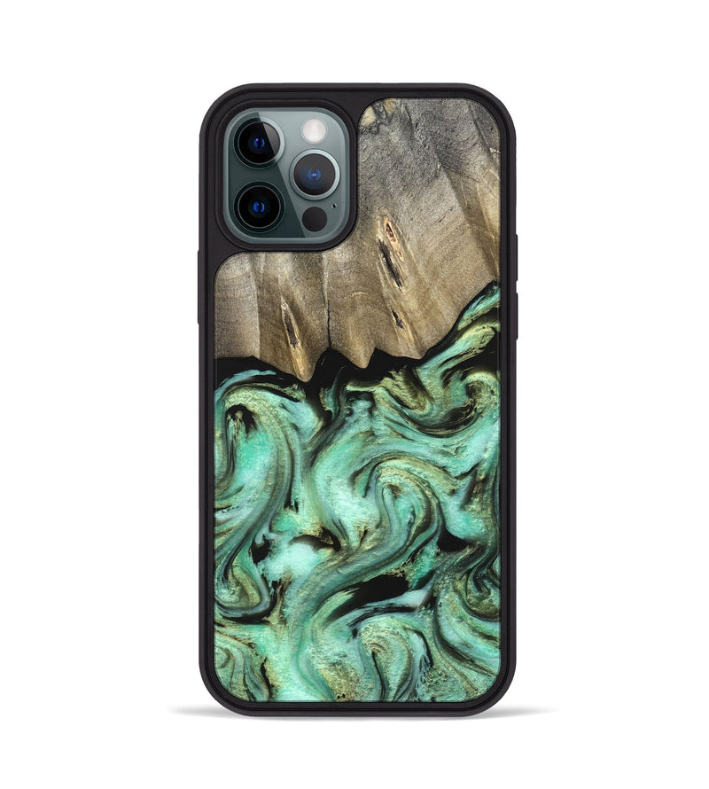 iPhone 12 Pro Wood Phone Case - Anya (Green, 827939)