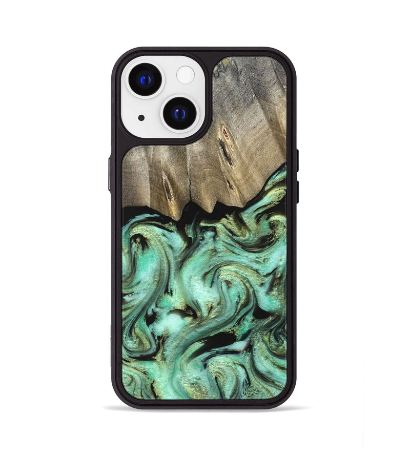 iPhone 13 Wood Phone Case - Anya (Green, 827939)
