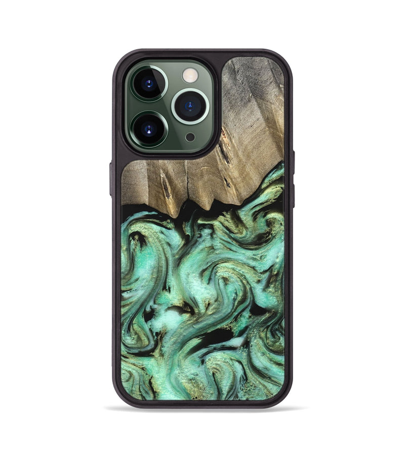 iPhone 13 Pro Wood Phone Case - Anya (Green, 827939)
