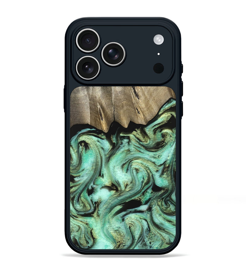 iPhone 17 Pro Max Wood Phone Case - Anya (Green, 827939)