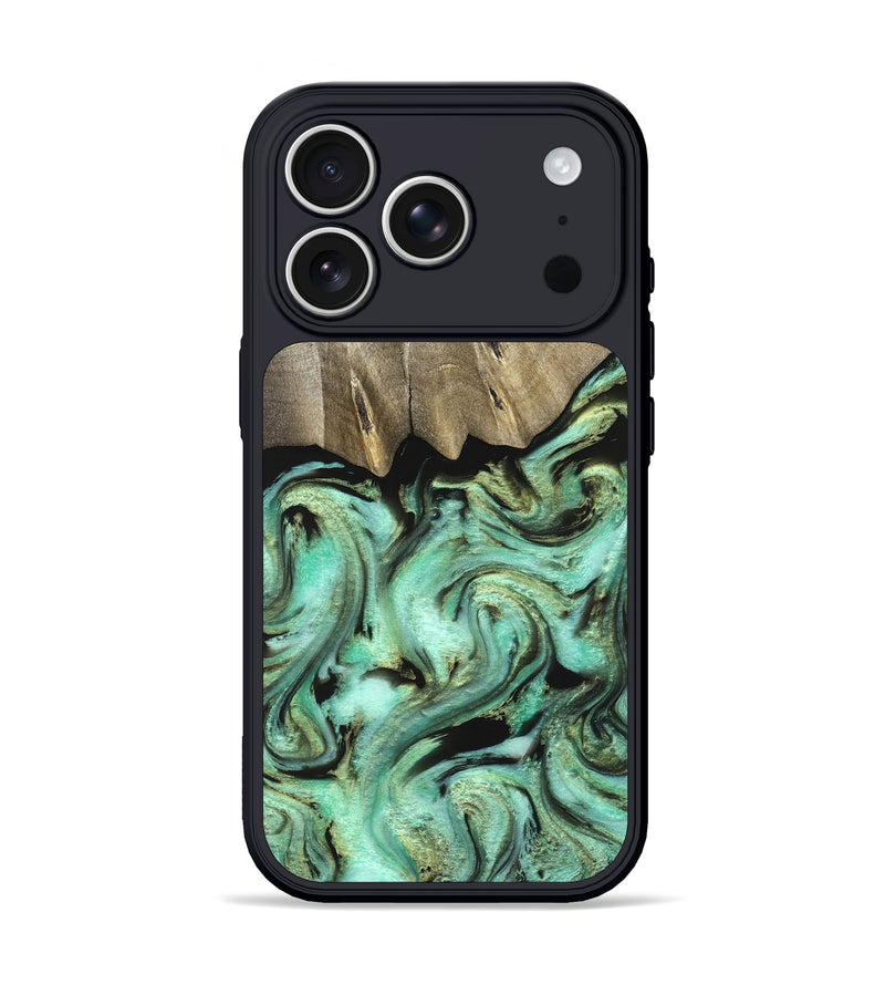 iPhone 17 Pro Wood Phone Case - Anya (Green, 827939)