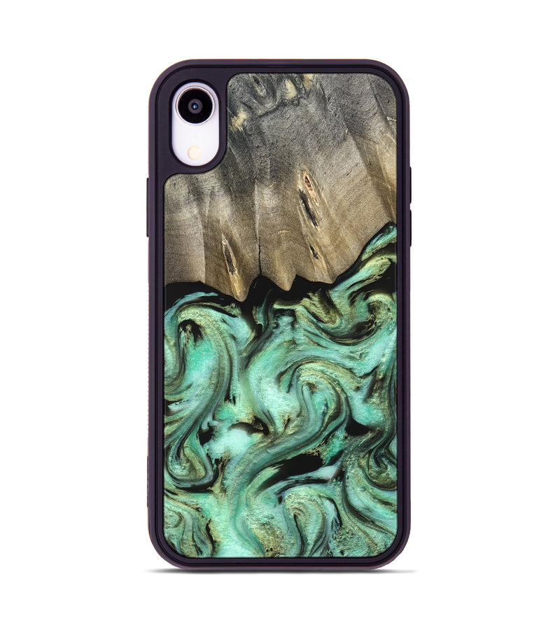 iPhone Xr Wood Phone Case - Anya (Green, 827939)