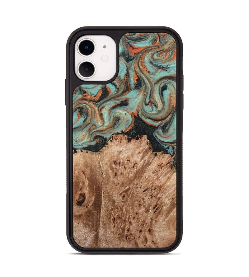 iPhone 11 Wood Phone Case - Deborah (Green, 827940)