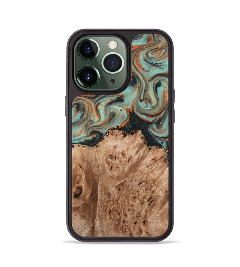 iPhone 13 Pro Wood Phone Case - Deborah (Green, 827940)