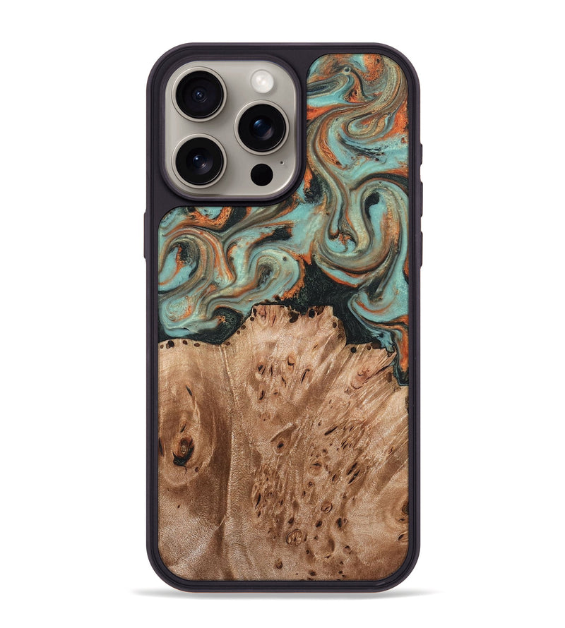 iPhone 15 Pro Max Wood Phone Case - Deborah (Green, 827940)