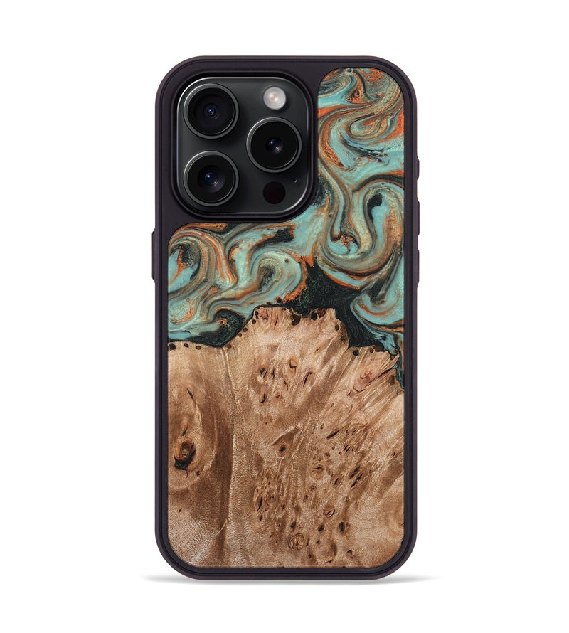 iPhone 15 Pro Wood Phone Case - Deborah (Green, 827940)
