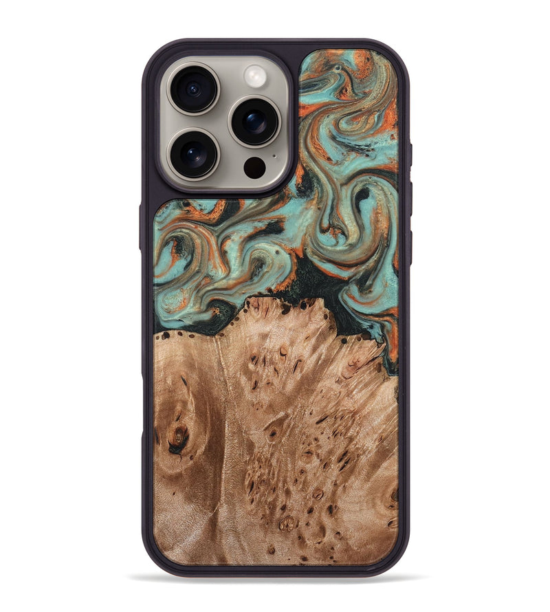iPhone 16 Pro Max Wood Phone Case - Deborah (Green, 827940)