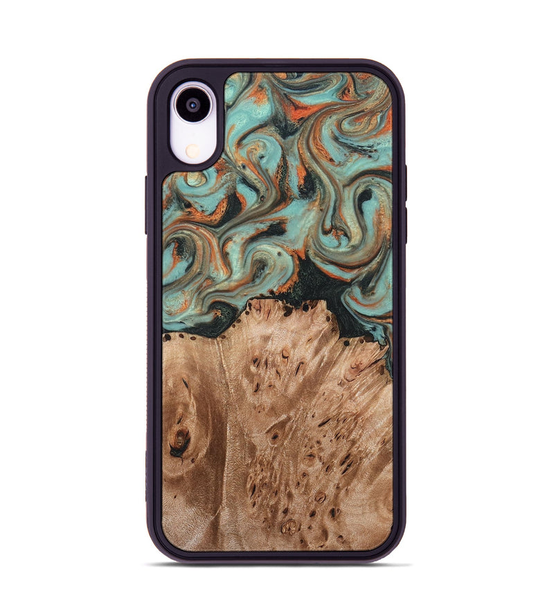 iPhone Xr Wood Phone Case - Deborah (Green, 827940)