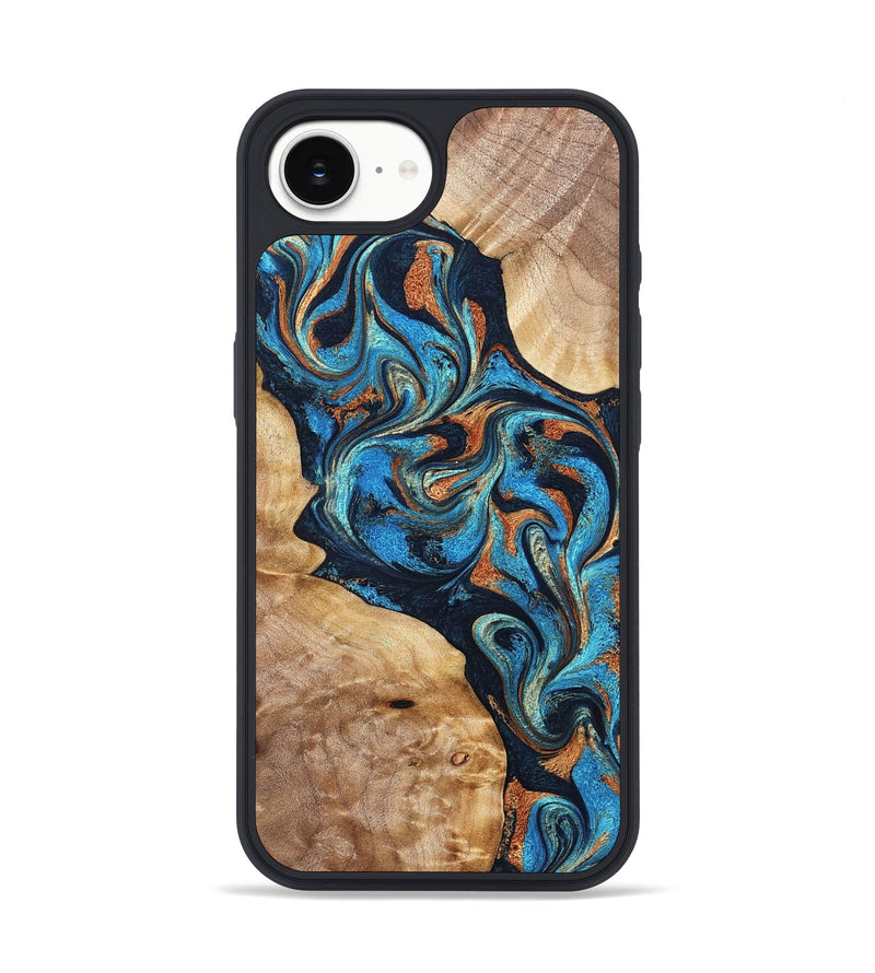 iPhone 17e Wood Phone Case - Wilfred (Teal & Gold, 827942)