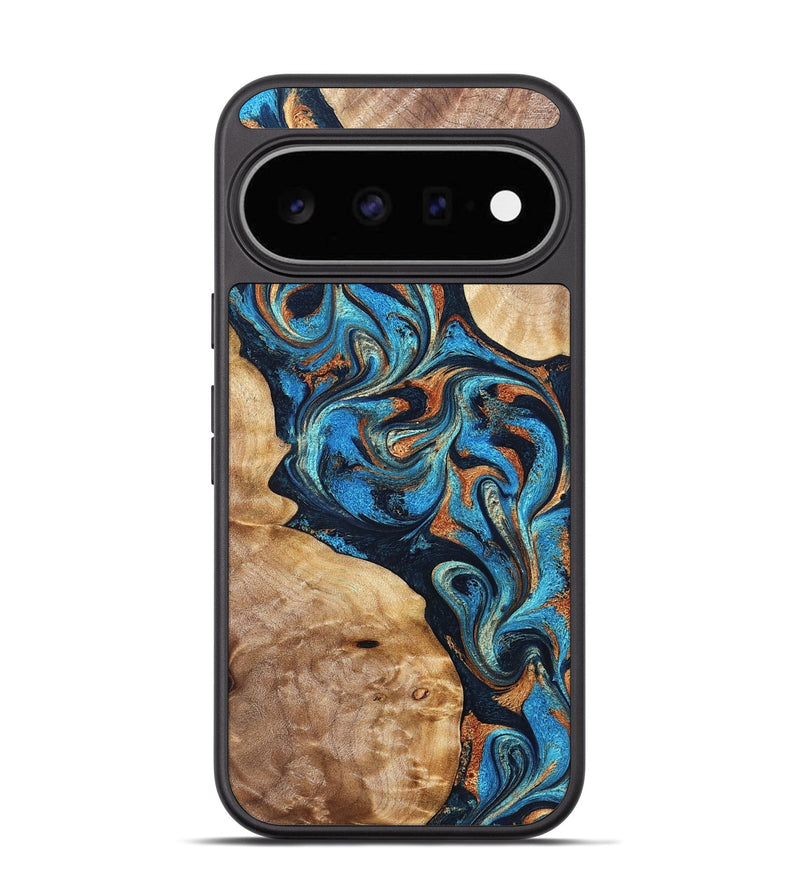 Pixel 11 Wood Phone Case - Wilfred (Teal & Gold, 827942)