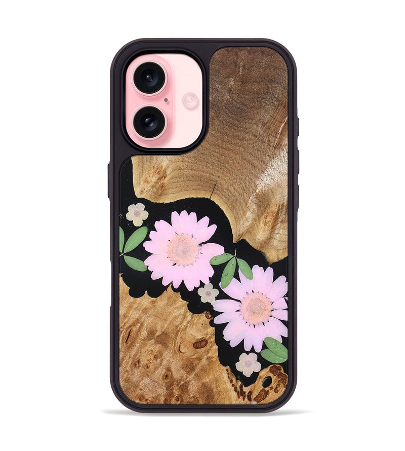 iPhone 16 Wood Phone Case - Adella (Bloom, 828027)