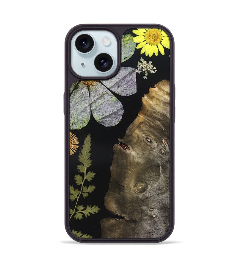 iPhone 15 Wood Phone Case - Cason (Bloom, 828033)