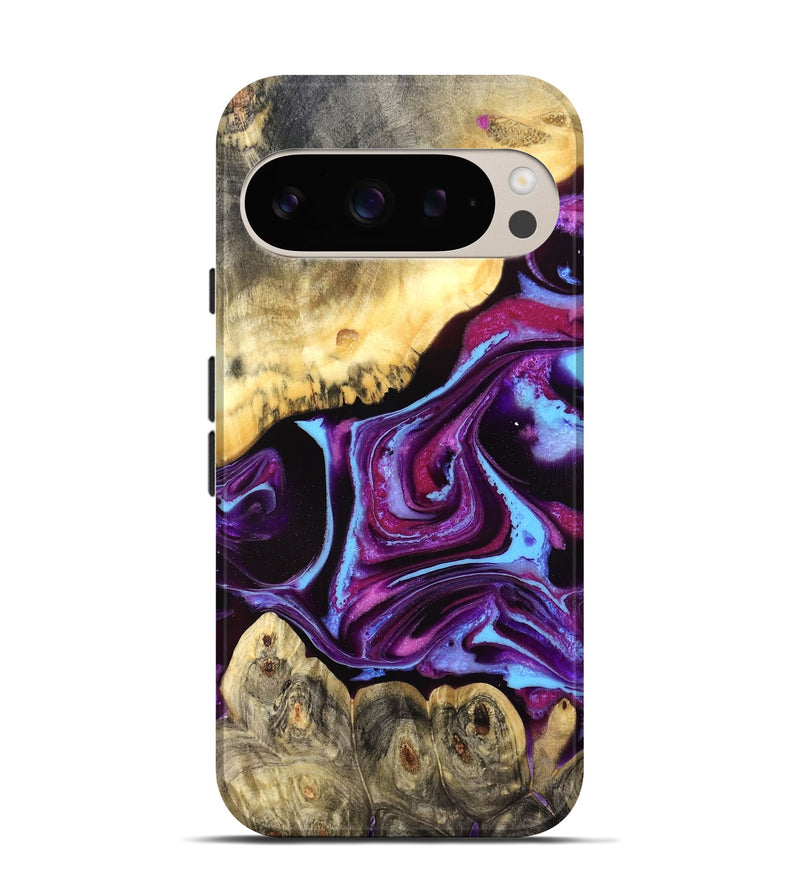 Pixel 9 Wood Live Edge Phone Case - Sarahi (Purple, 828136)