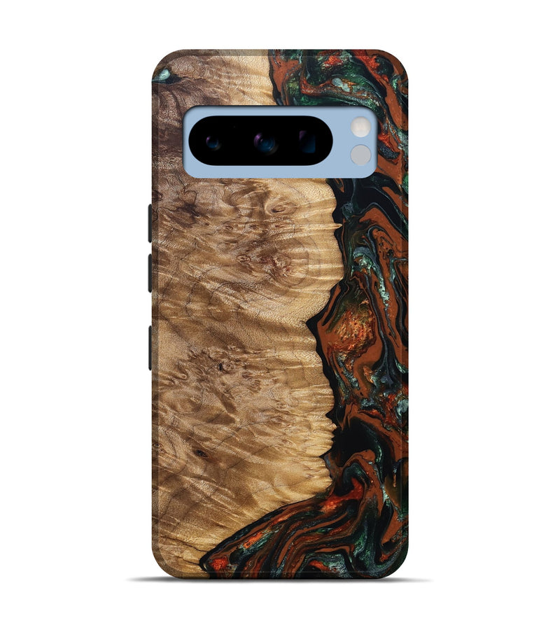 Pixel 8 Pro Wood Live Edge Phone Case - Theo (Green, 828145)