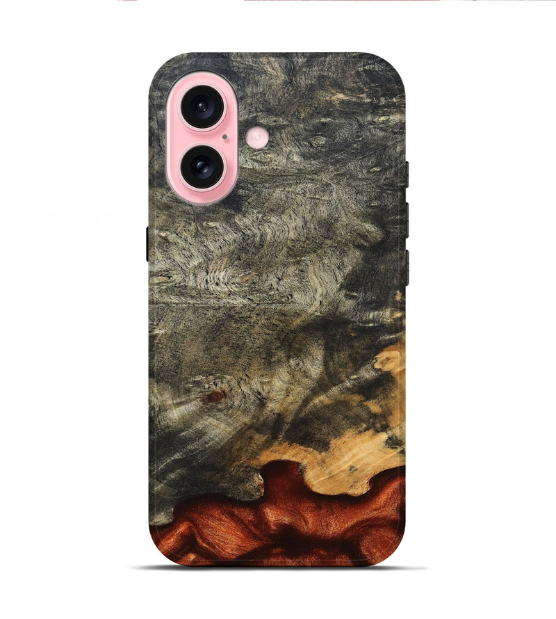 iPhone 16 Wood Live Edge Phone Case - Tanika (Solid Wood, 828153)