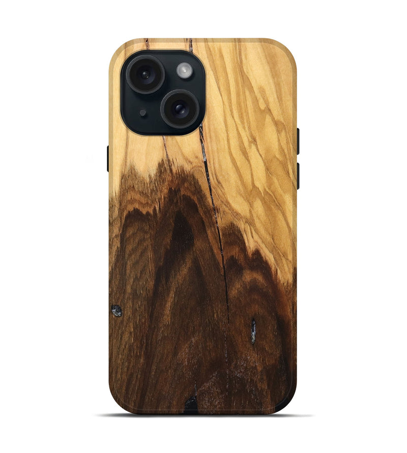 iPhone 15 Wood Live Edge Phone Case - Timmy (Solid Wood, 828159)