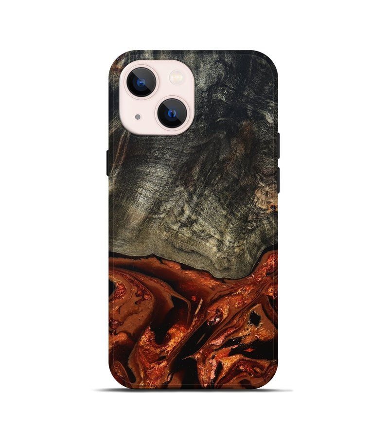 iPhone 13 mini Wood Live Edge Phone Case - Shelton (Red, 828163)