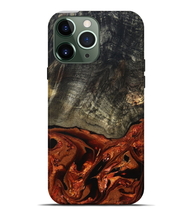 iPhone 13 Pro Max Wood Live Edge Phone Case - Shelton (Red, 828163)