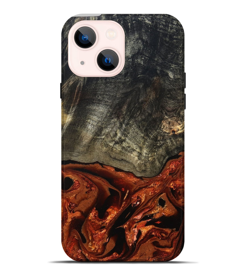 iPhone 14 Plus Wood Live Edge Phone Case - Shelton (Red, 828163)