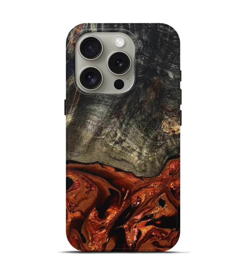 iPhone 16 Pro Wood Live Edge Phone Case - Shelton (Red, 828163)