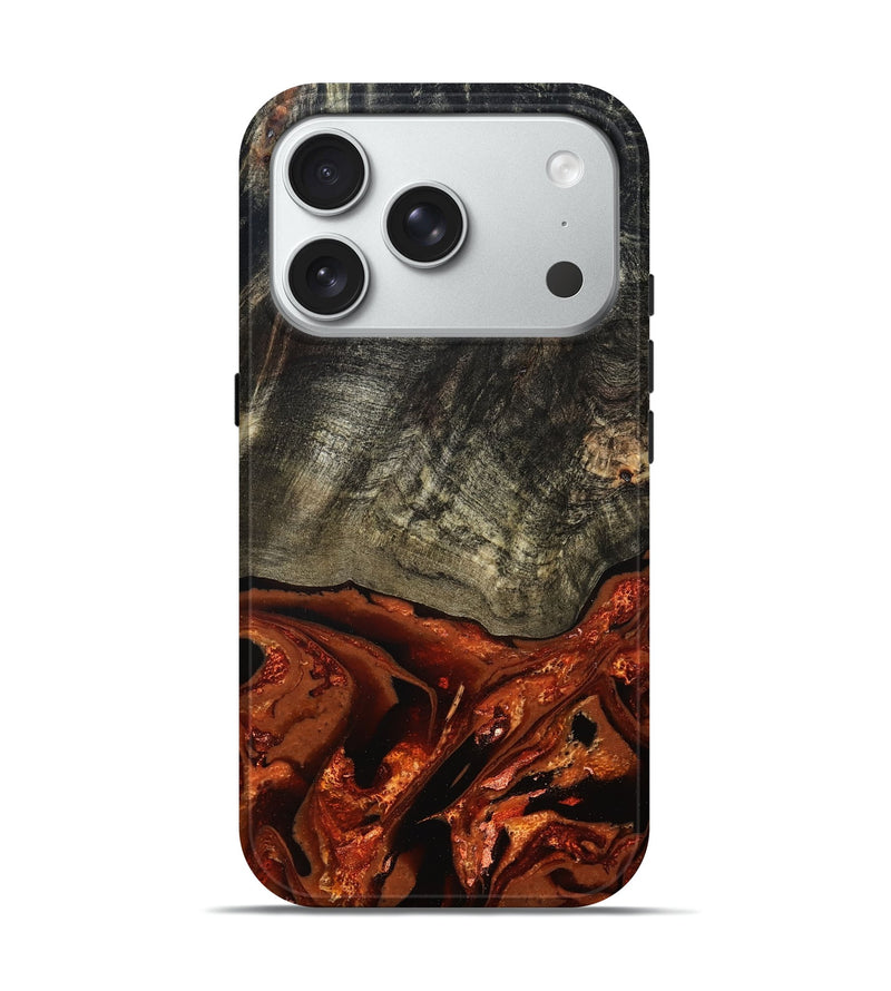 iPhone 18 Pro Wood Live Edge Phone Case - Shelton (Red, 828163)