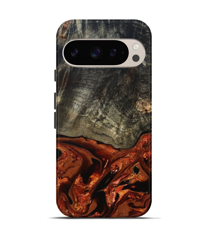 Pixel 9 Wood Live Edge Phone Case - Shelton (Red, 828163)