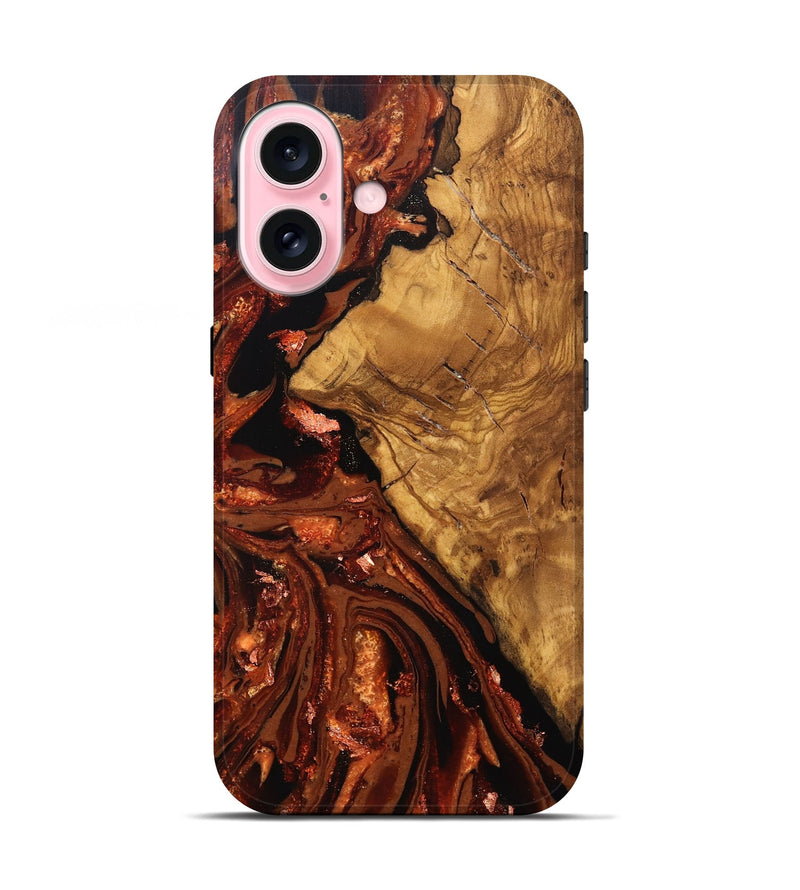 iPhone 17 Wood Live Edge Phone Case - Zariyah (Red, 828165)