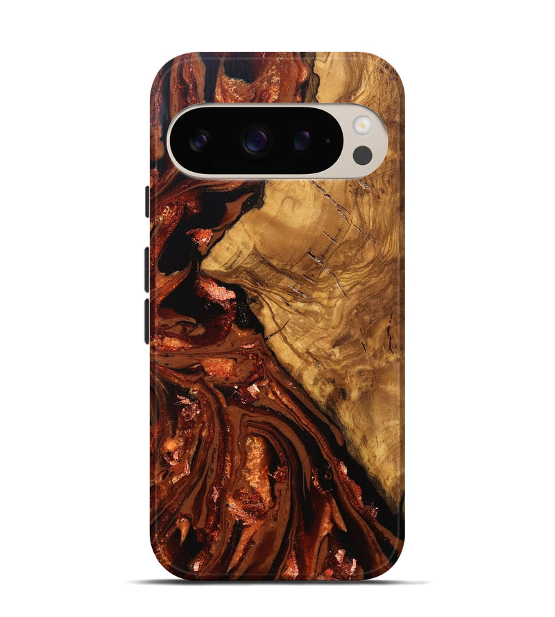 Pixel 9 Wood Live Edge Phone Case - Zariyah (Red, 828165)