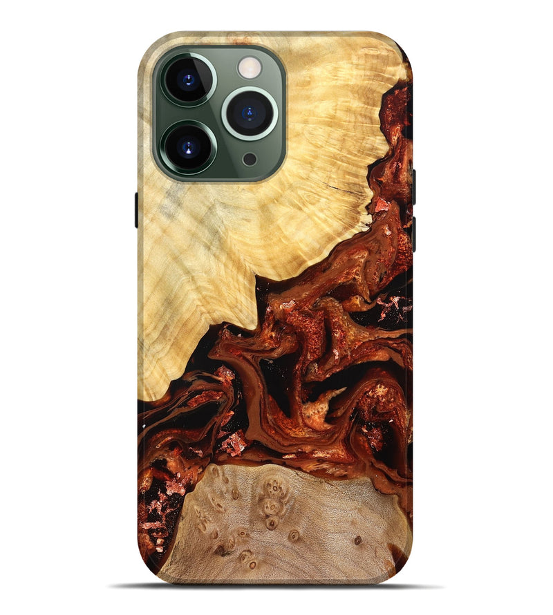 iPhone 13 Pro Max Wood Live Edge Phone Case - Webster (Red, 828175)