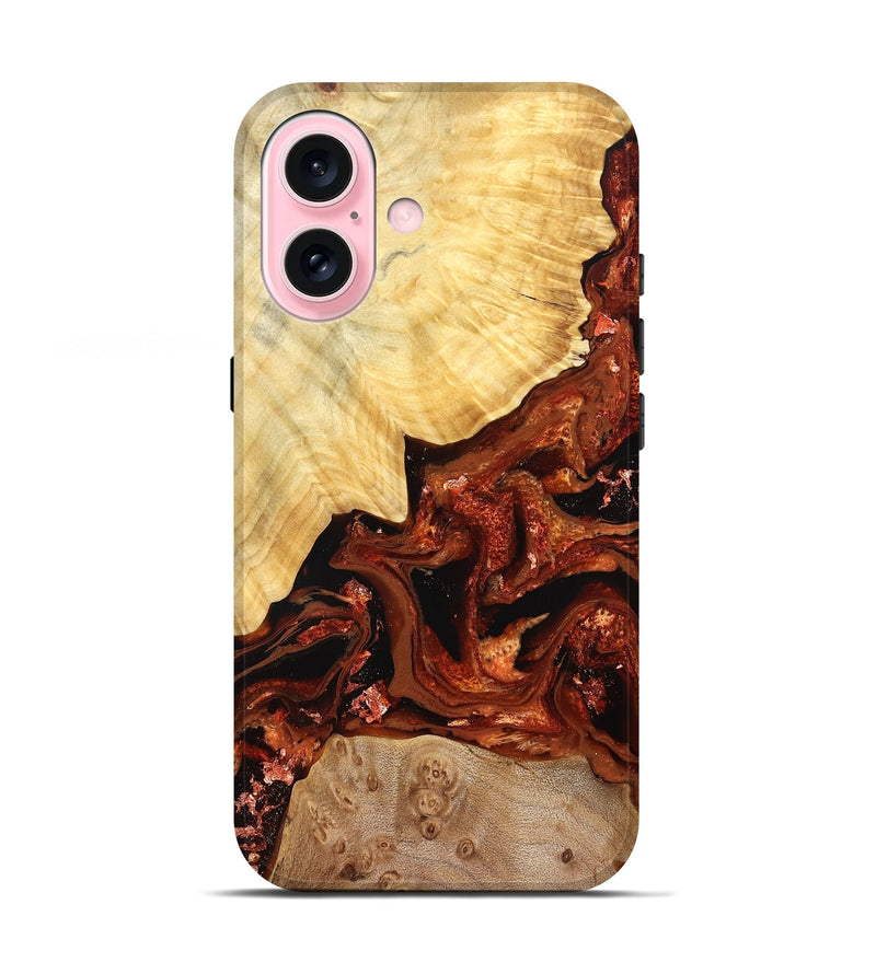 iPhone 17 Wood Live Edge Phone Case - Webster (Red, 828175)