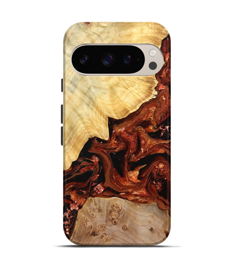 Pixel 9 Wood Live Edge Phone Case - Webster (Red, 828175)