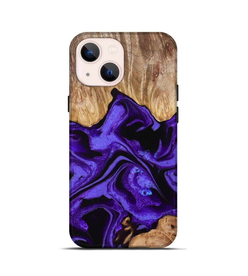 iPhone 13 mini Wood Live Edge Phone Case - Albina (Purple, 828178)