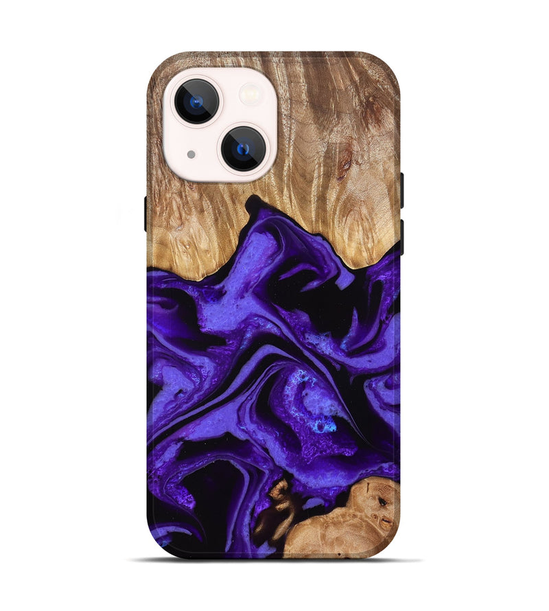 iPhone 14 Wood Live Edge Phone Case - Albina (Purple, 828178)