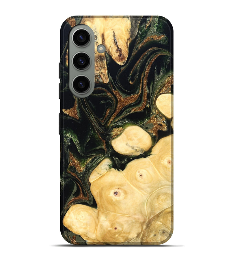 Galaxy S24 Plus Wood Live Edge Phone Case - Reva (Green, 828181)