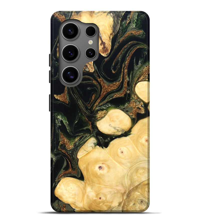 Galaxy S25 Ultra Wood Live Edge Phone Case - Reva (Green, 828181)