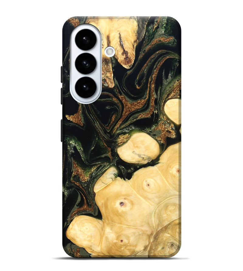 Galaxy S26 Plus Wood Live Edge Phone Case - Reva (Green, 828181)