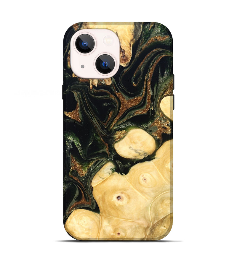 iPhone 13 Wood Live Edge Phone Case - Reva (Green, 828181)