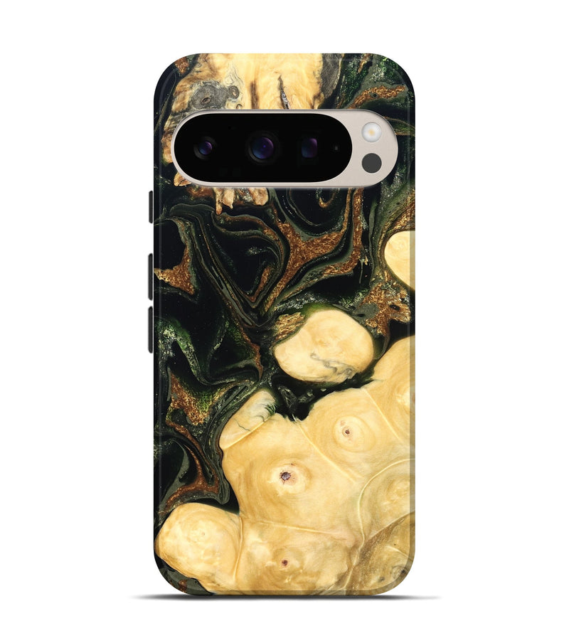 Pixel 10 Wood Live Edge Phone Case - Reva (Green, 828181)