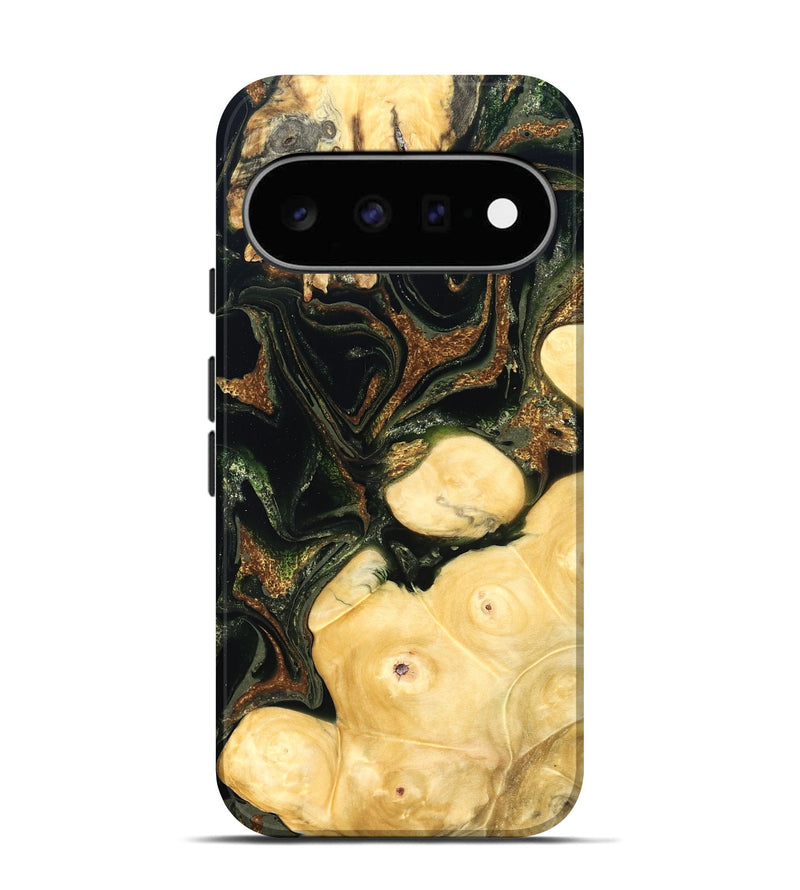 Pixel 11 Wood Live Edge Phone Case - Reva (Green, 828181)