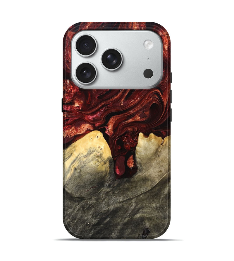 iPhone 18 Pro Wood Live Edge Phone Case - Kian (Red, 828182)