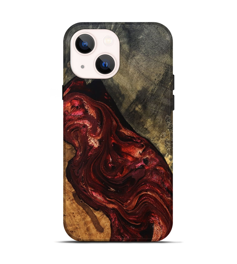 iPhone 14 Wood Live Edge Phone Case - Kade (Red, 828183)