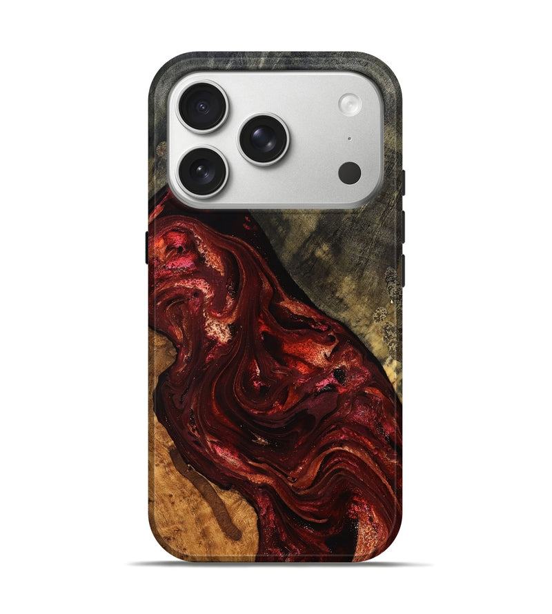 iPhone 17 Pro Wood Live Edge Phone Case - Kade (Red, 828183)