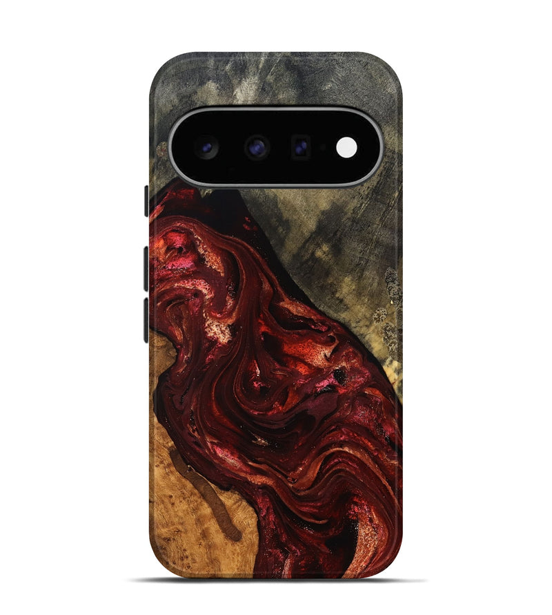Pixel 11 Wood Live Edge Phone Case - Kade (Red, 828183)