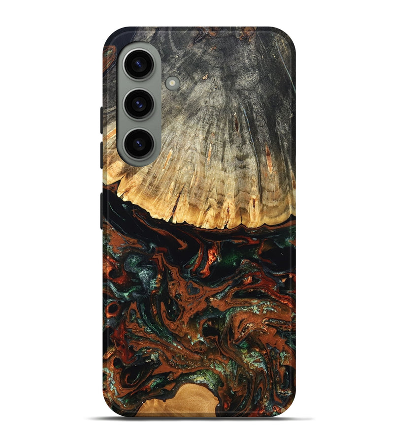 Galaxy S24 Plus Wood Live Edge Phone Case - Carina (Green, 828187)
