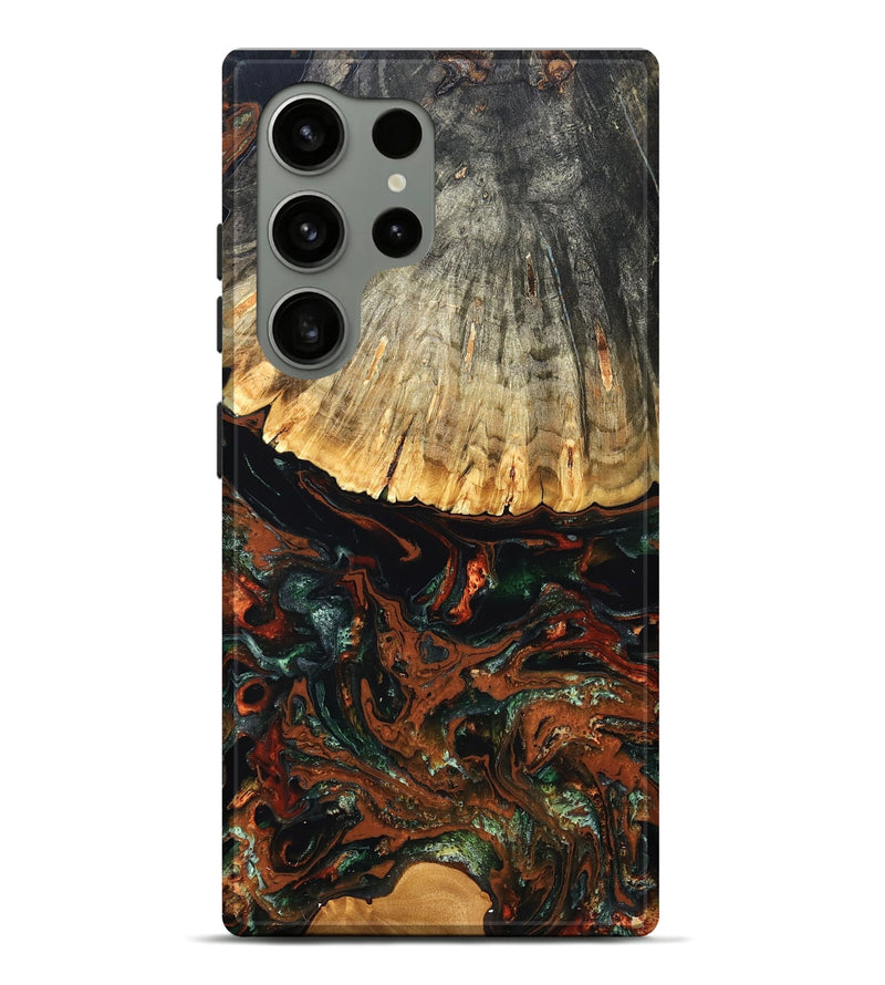 Galaxy S24 Ultra Wood Live Edge Phone Case - Carina (Green, 828187)