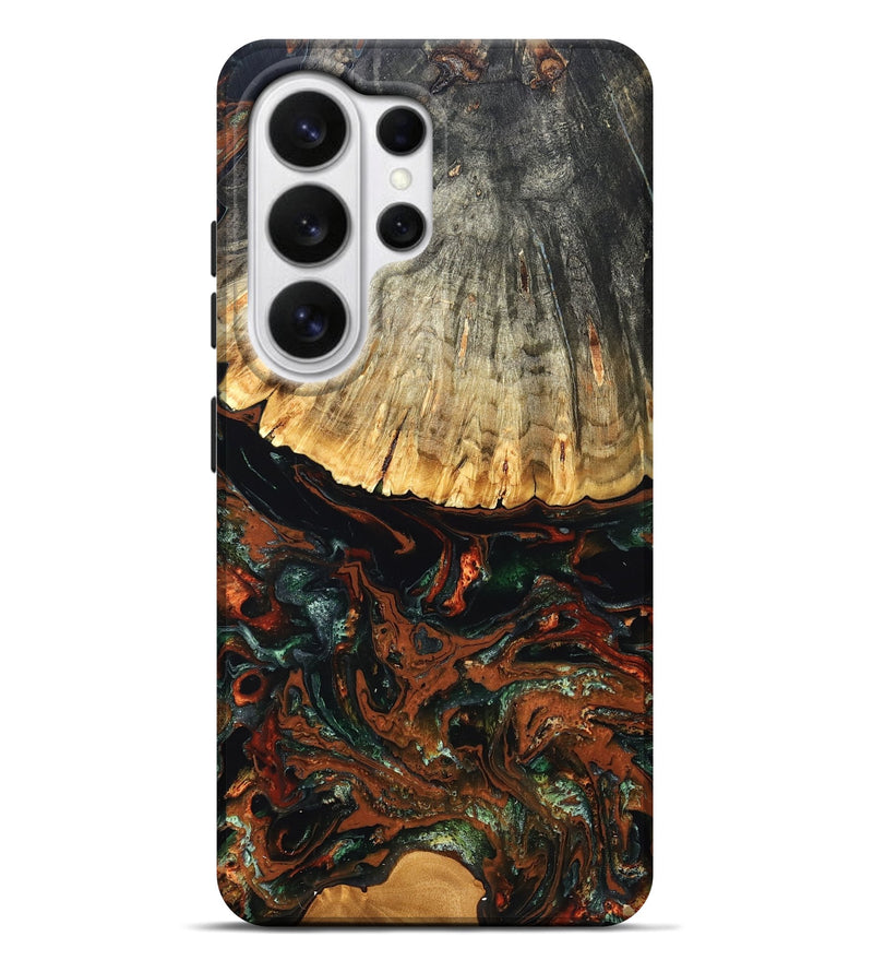 Galaxy S26 Ultra Wood Live Edge Phone Case - Carina (Green, 828187)
