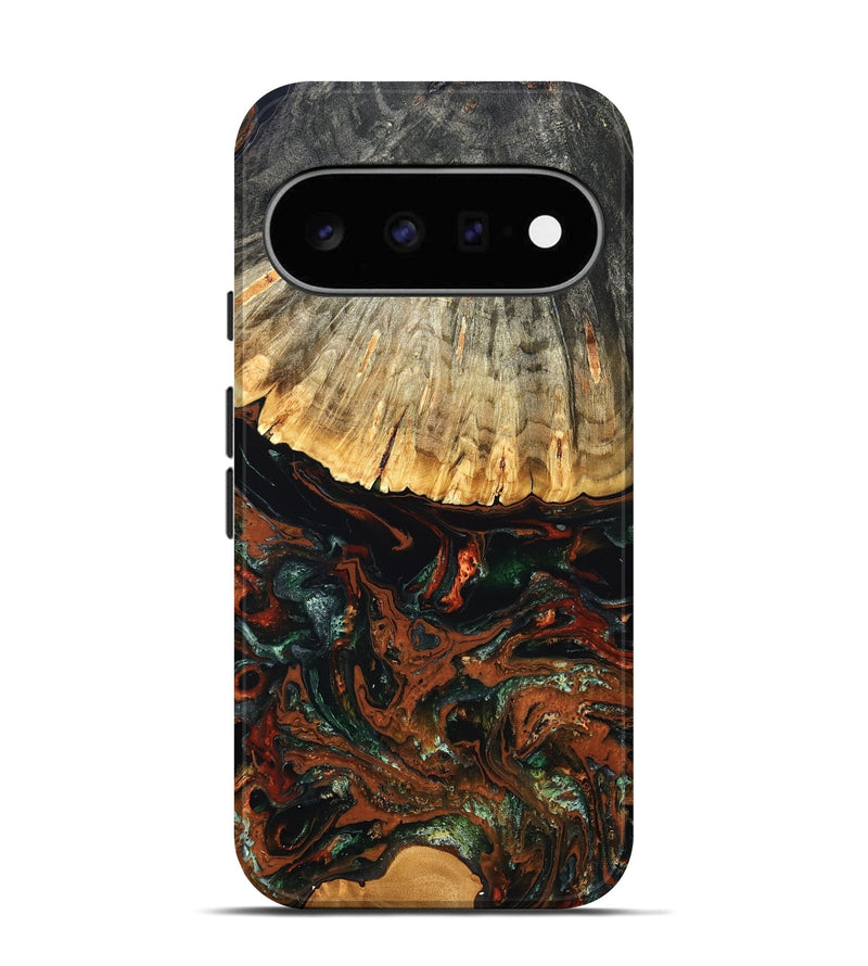 Pixel 11 Wood Live Edge Phone Case - Carina (Green, 828187)
